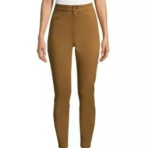 NOBO Women’s Curvy Super High Rise Jegging Size 3XL Stretch Pull on Brown no-gap